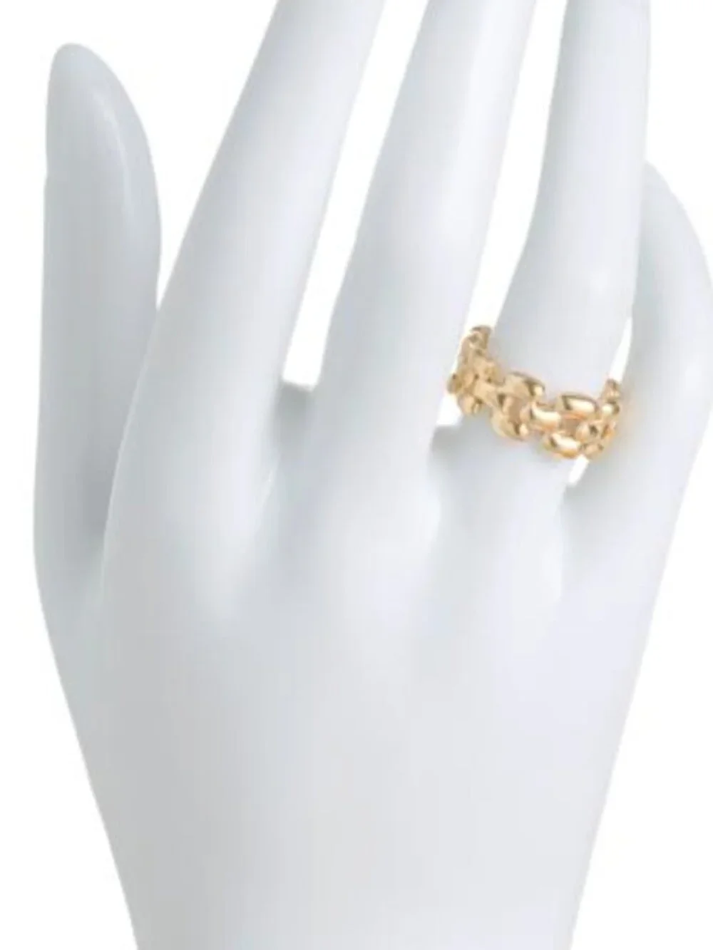 Mia Fiore Gold Plated 925 Sterling Silver Dyadema Panther Flexible Ring Sz.9